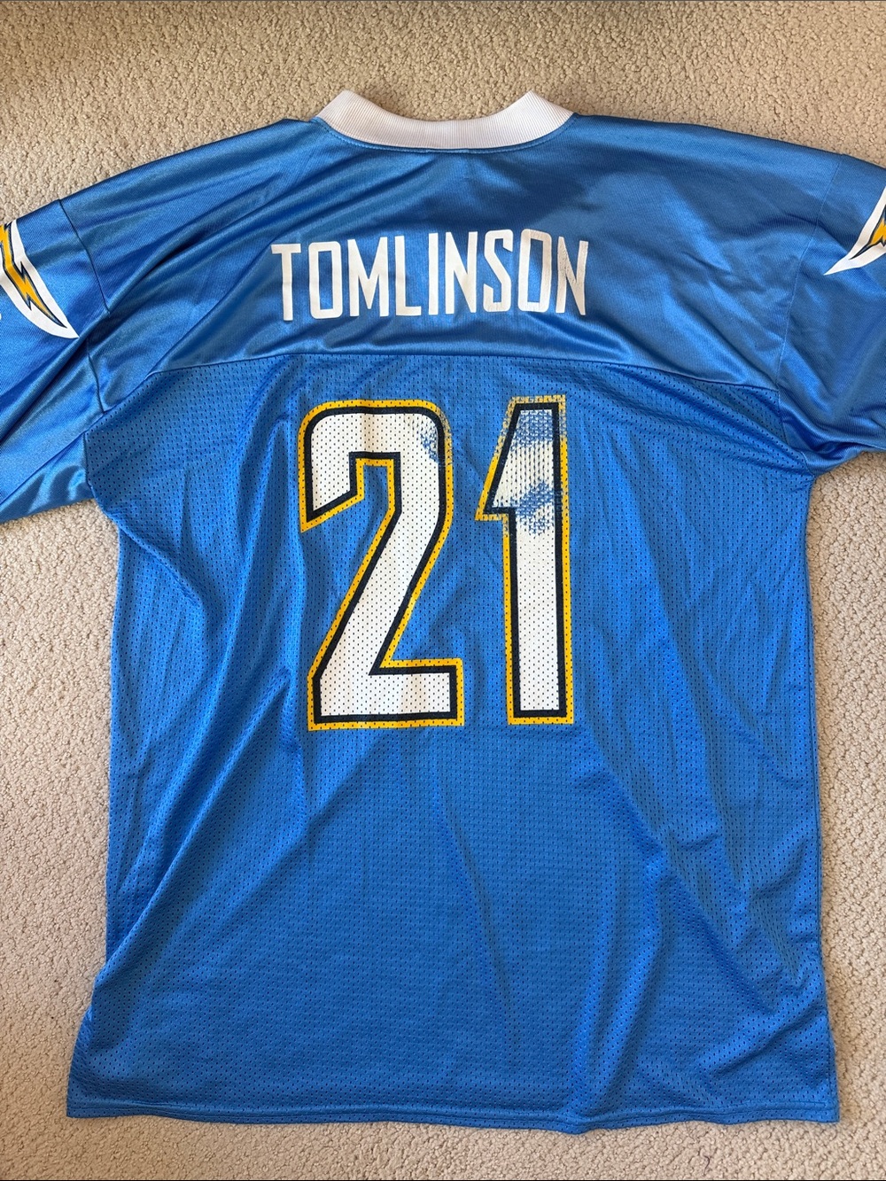 Reebok Men’s Chargers TOMLINSON #21 Football Jersey
